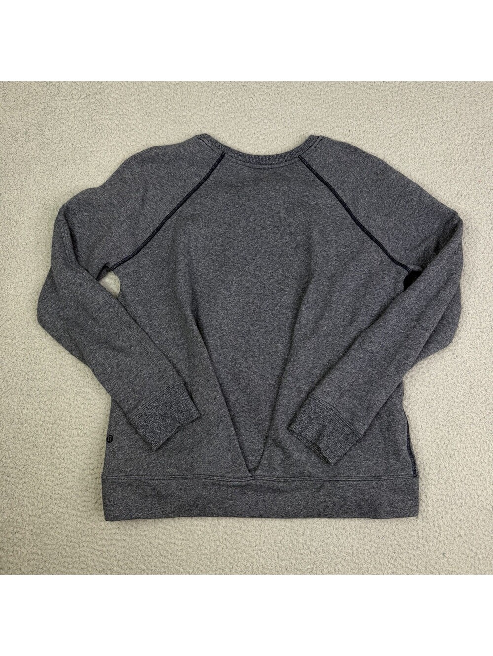 Lululemon Just Pleat It Crew Neck Sweatshirt Womens 8 Gray Fleece Pullover Gym